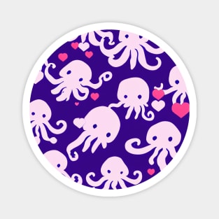 Octopus Lovefest - Super Cute Colorful Cephalopod Pattern Magnet